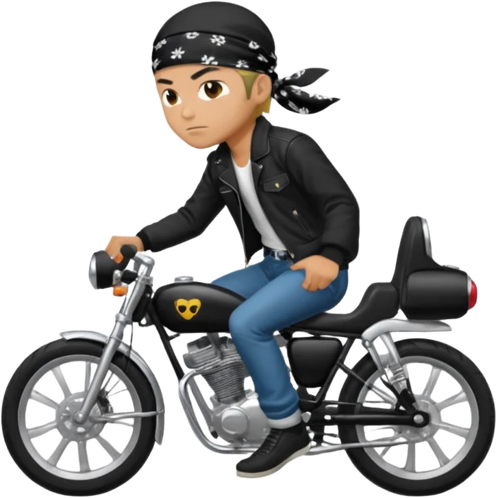 A Bosozoku guy is riding his bike emoji