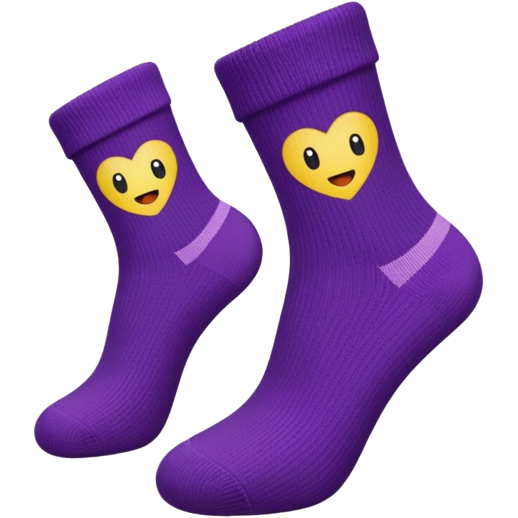 non slip socks purple emoji