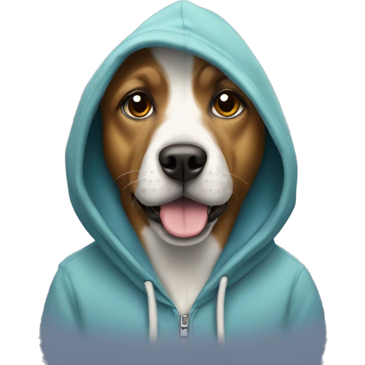 dog wearing a hoodie emoji