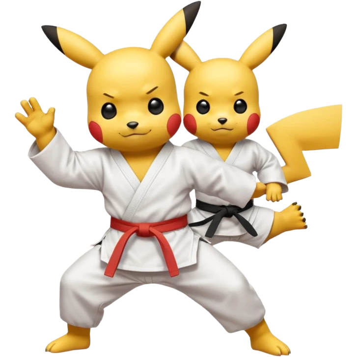 Pickachu and Kung fu panda  emoji
