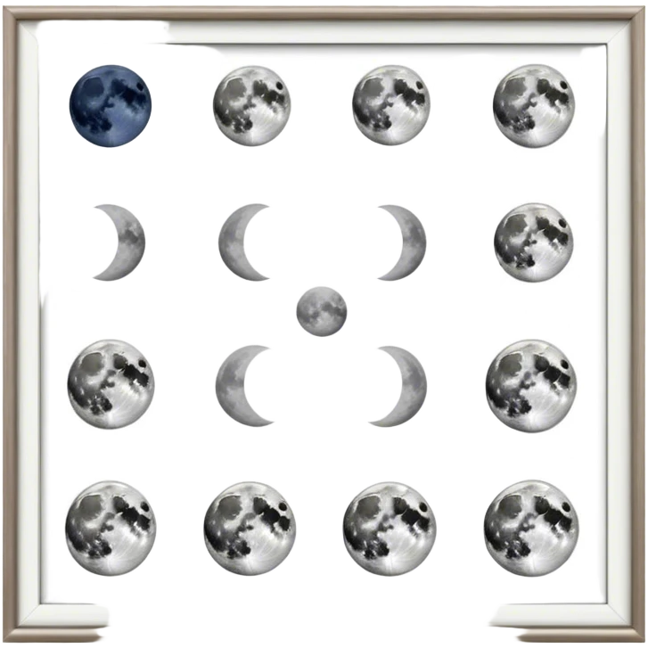 Mass media: different phases of the moon ￼ emoji