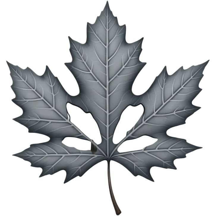 Grey maple leaf emoji