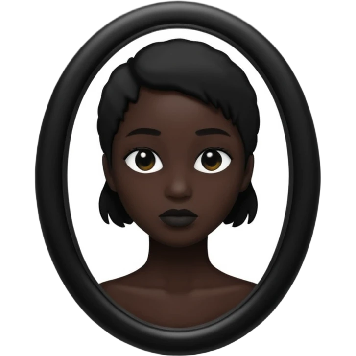 silhouette looking into a mirror emoji