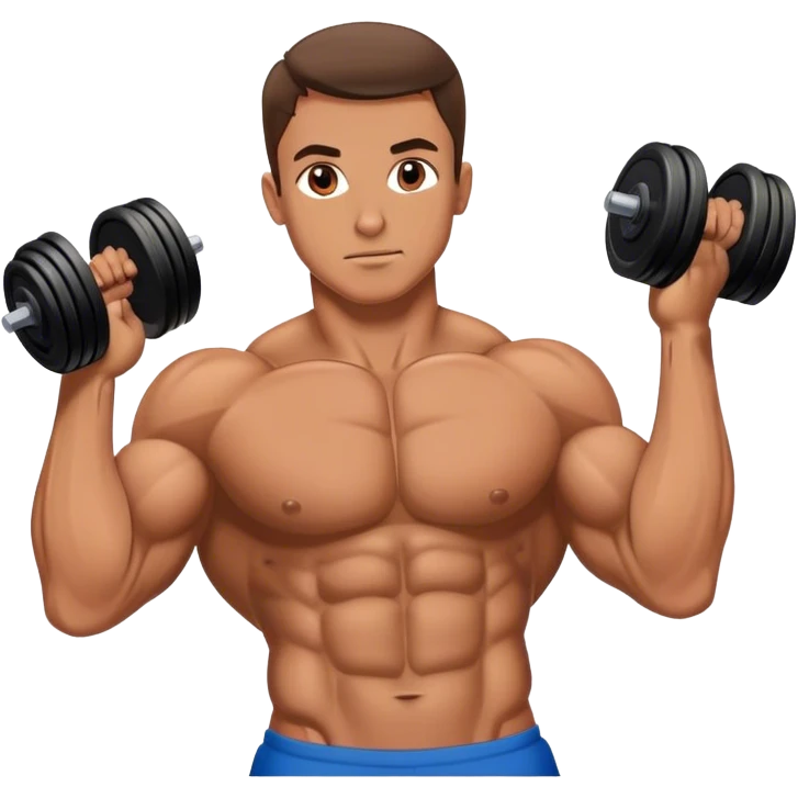bodybuilder laying down abs exercise emoji