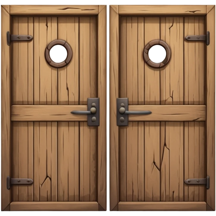 old cracked door emoji