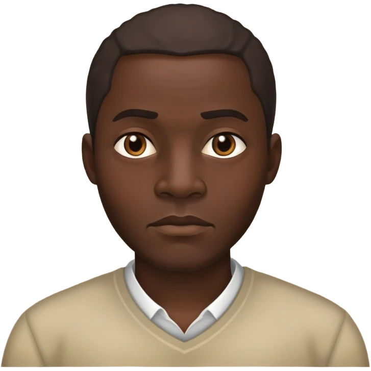 African man looking judgy  emoji