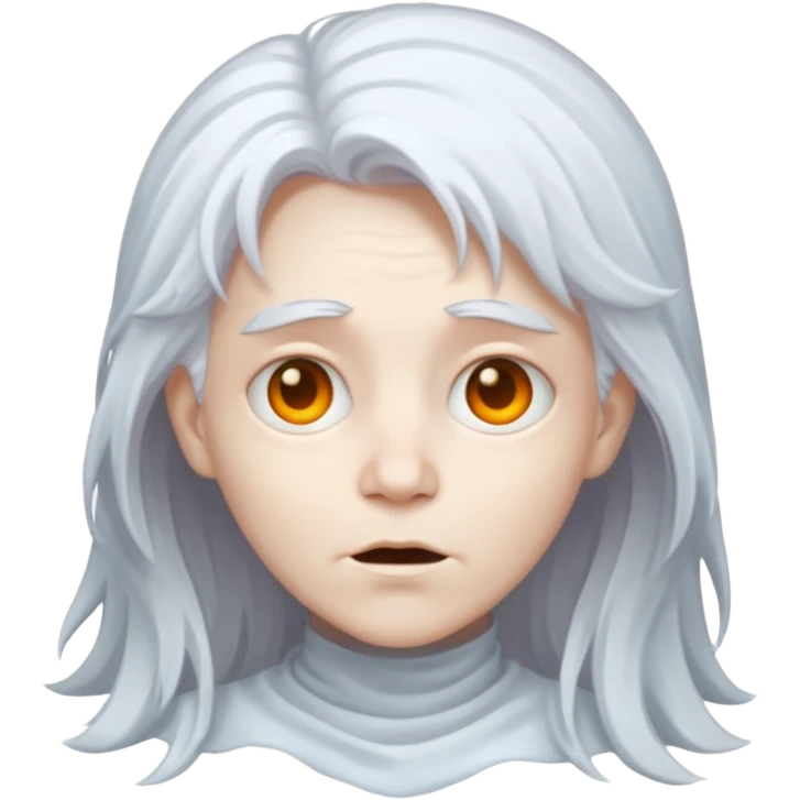 ghost disheveled hair  emoji