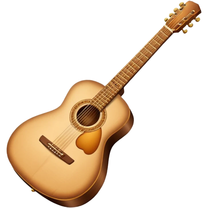 acoustic guitar with a bright string emoji