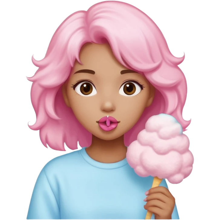 cotton candy girl emoji