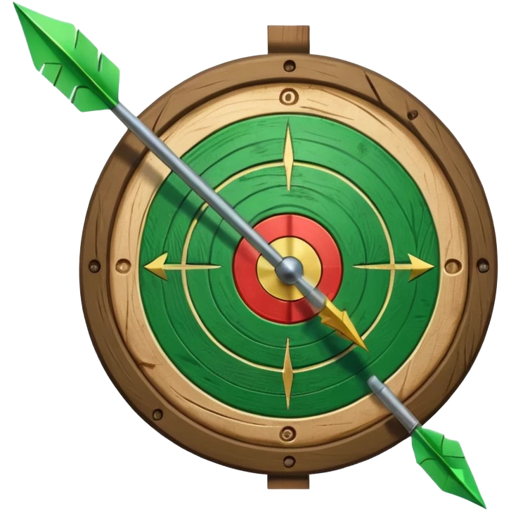A target with an arrow in the center emoji