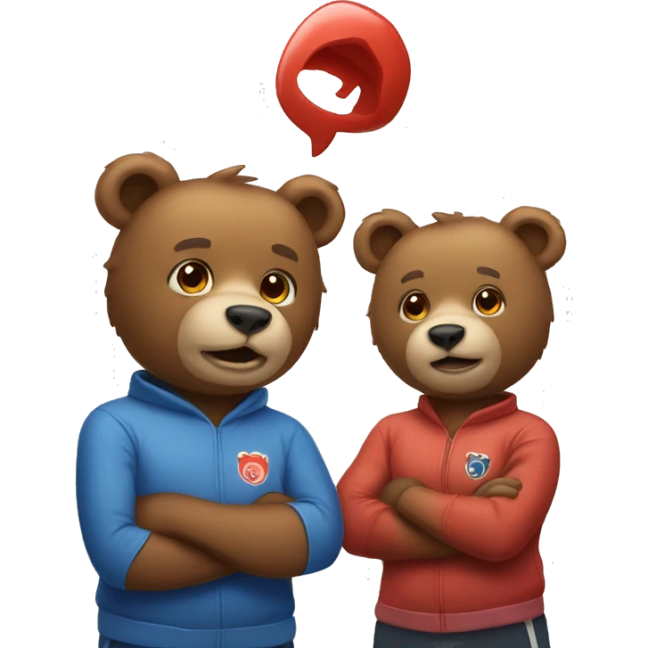 two bears trainig emoji