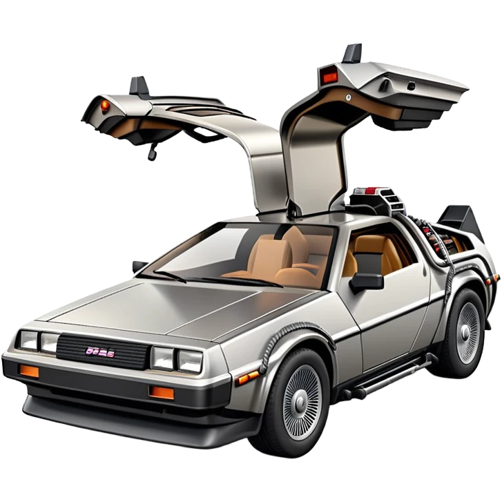 DeLorean time machine car emoji