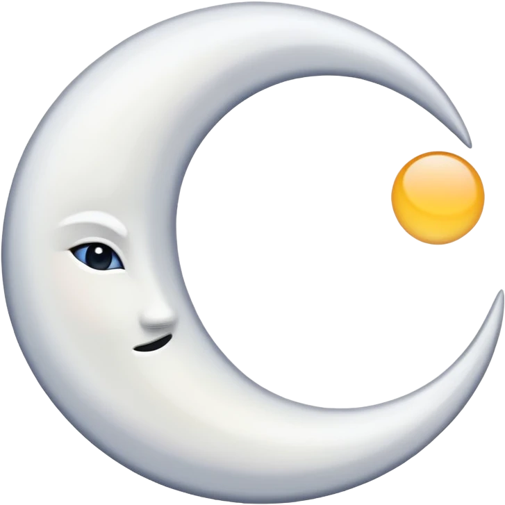 Cut moon emoji