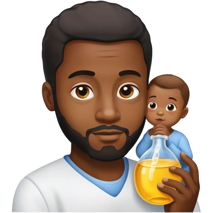 Black man with baby oil emoji