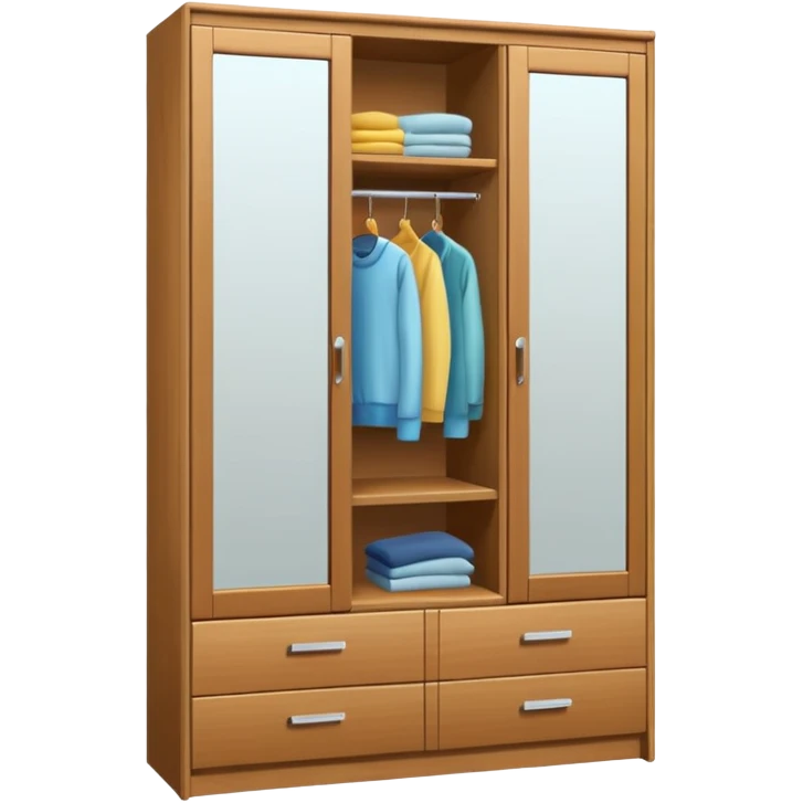 wardrobe modern closed mirror door emoji
