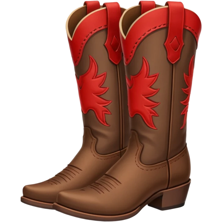 western boots with red accent color emoji