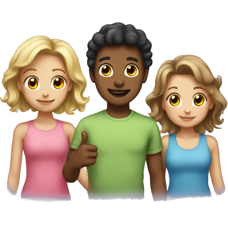 1 boy and 4 girls emoji