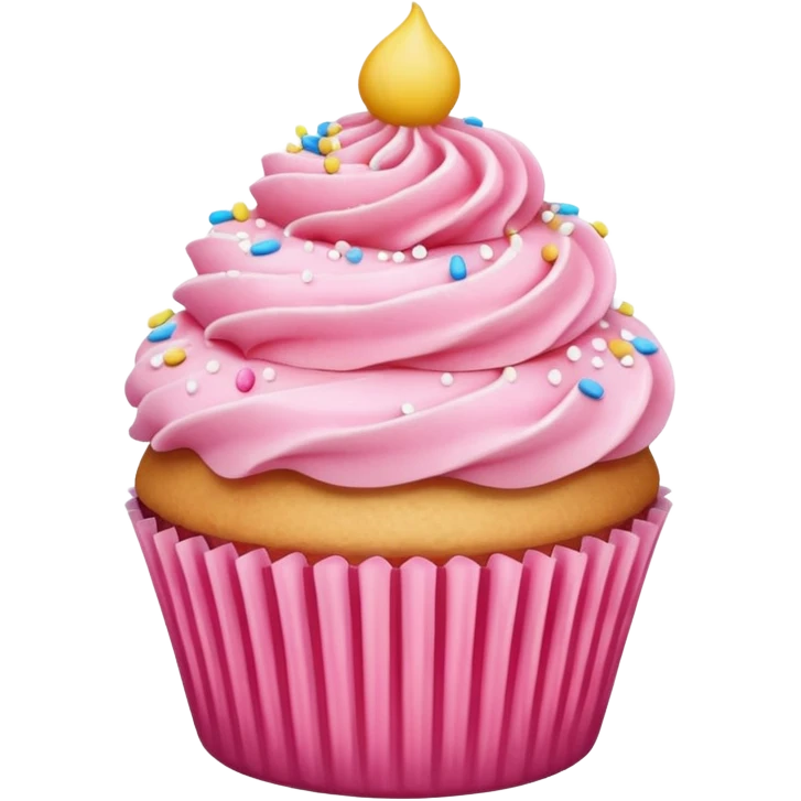 Cupcake with pink icing emoji