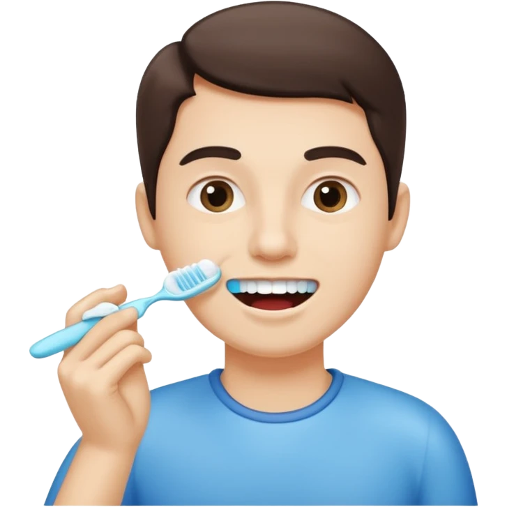 Brushing your teeth emoji