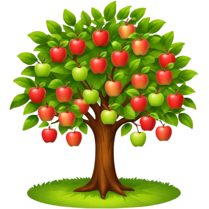 summer tree with apples emoji