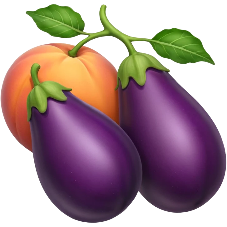 🍆  🍑 emoji