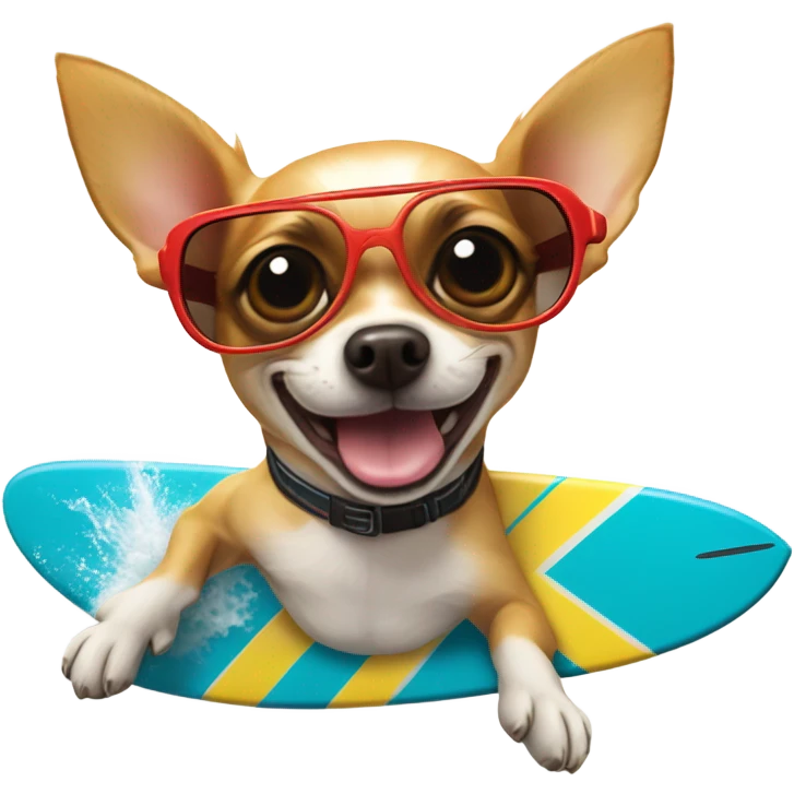 chihuahua surfeando emoji