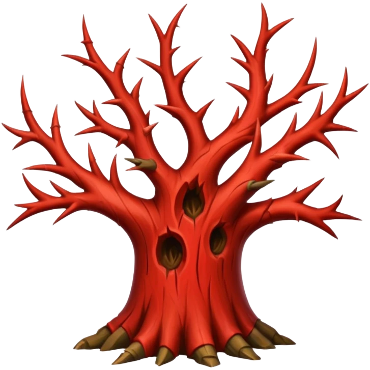 red thorn tree emoji