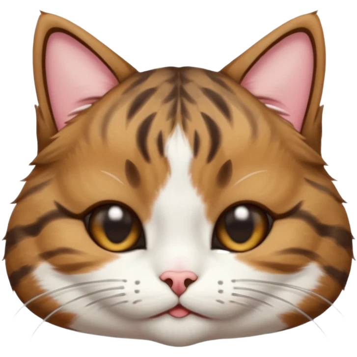 dark brown tabby and white cat in funny positions upside down with eyes closed emoji