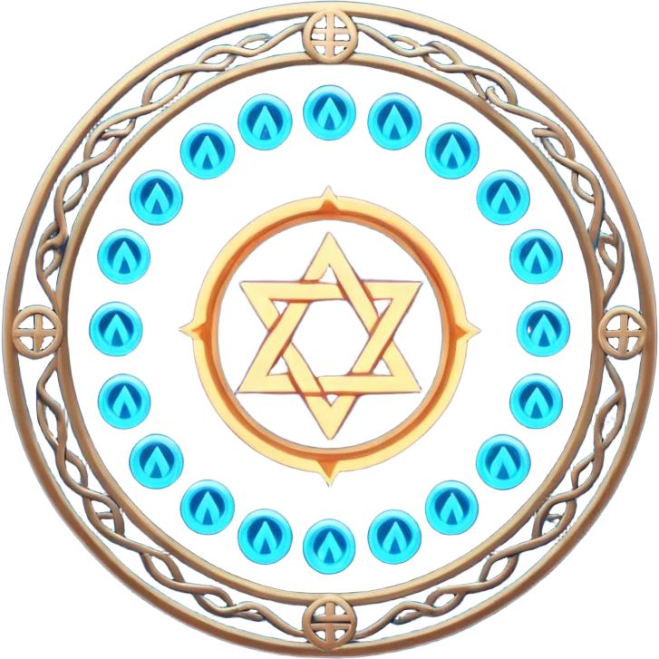 Spell circle activating under feet, runes igniting outward emoji