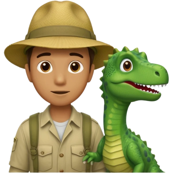 Man with dinosaur  emoji