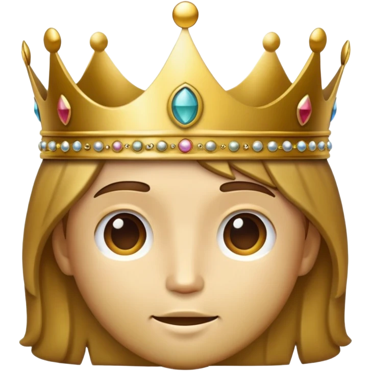 Jesus crown with simple shading, round emoji look emoji