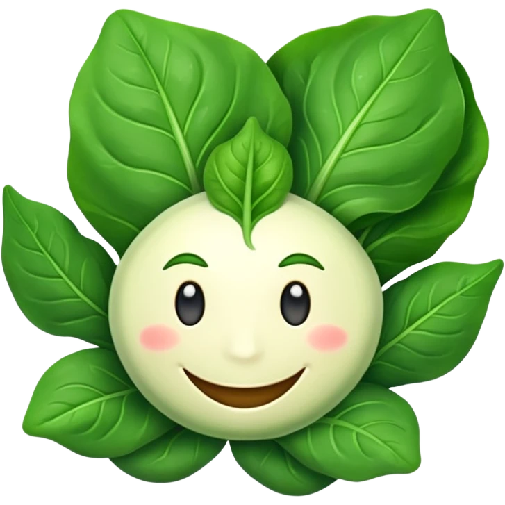 Spinach smiling emoji
