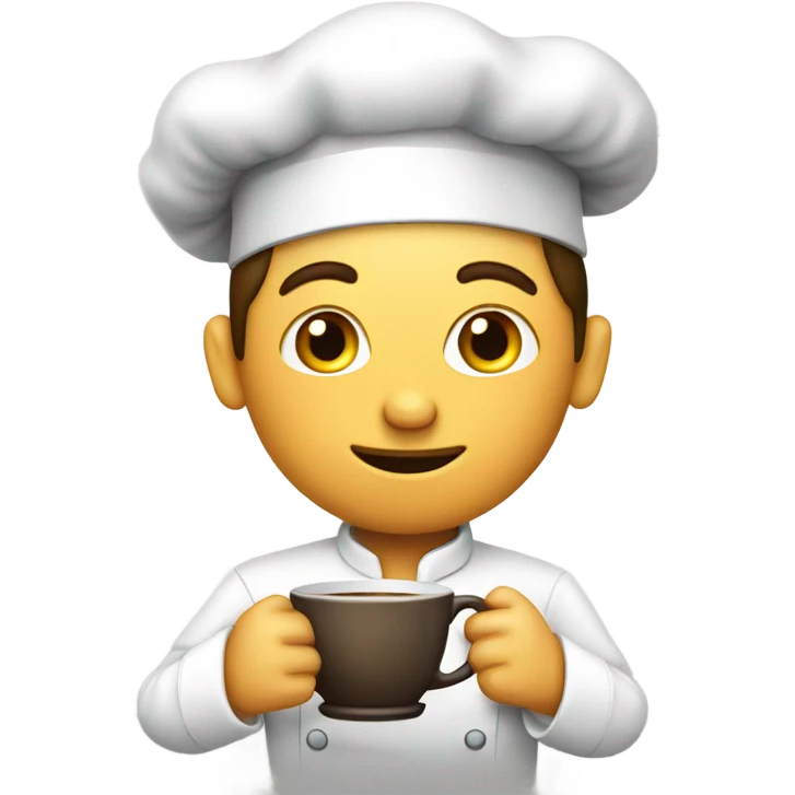 Chef with a coffee emoji