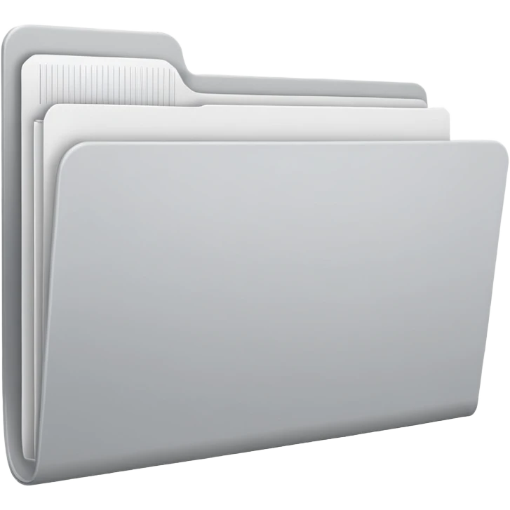 white and gray folder empty emoji