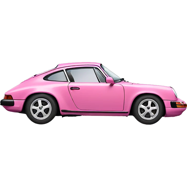 A pink Porsche  emoji