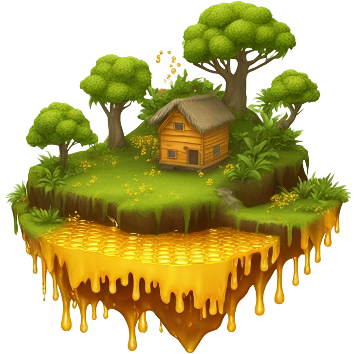 Swamp Island made of honey emoji