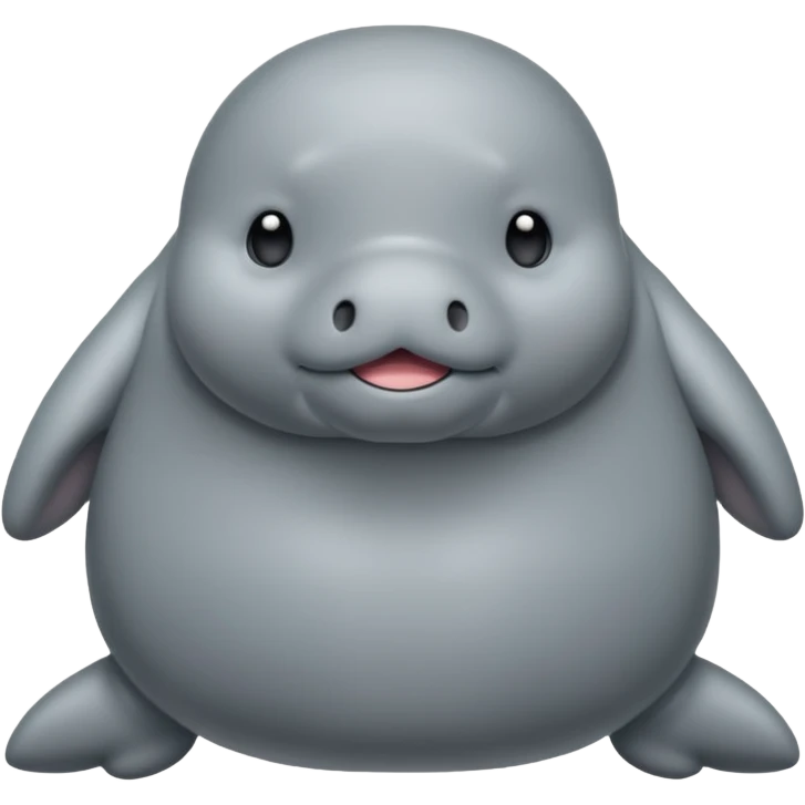 Manatee cute and fat emoji emoji