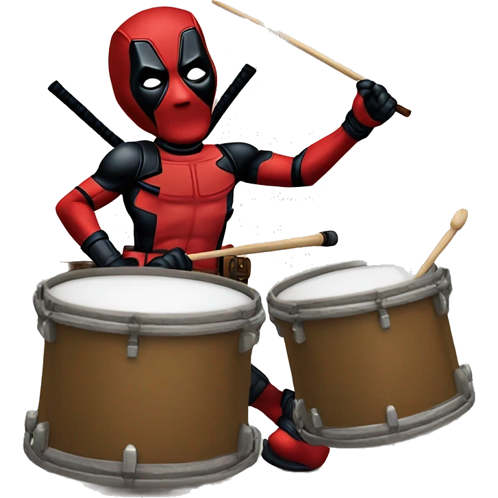 Deadpool does drum hit after bad joke  emoji