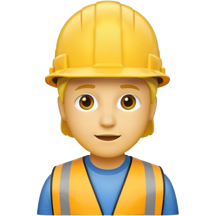 construction hat, front facing emoji