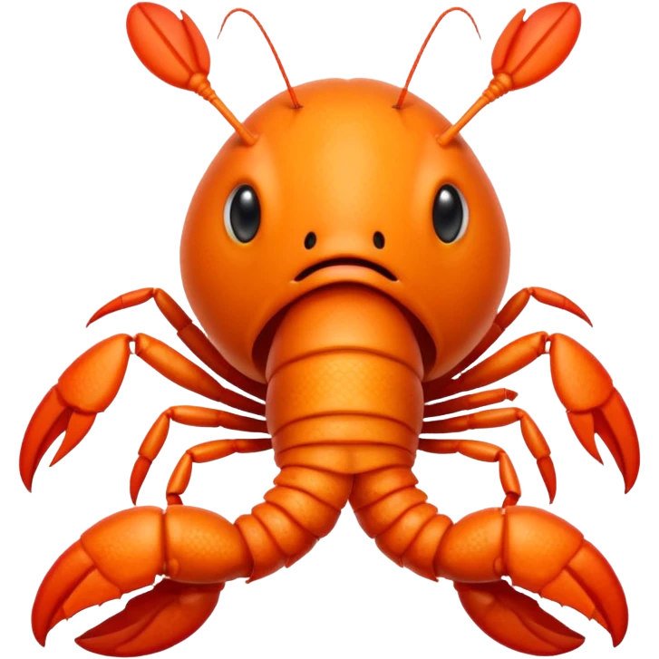chubby crayfish munching on a food pellet emoji