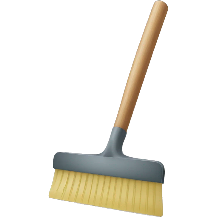 squeegee with long wooden handle emoji