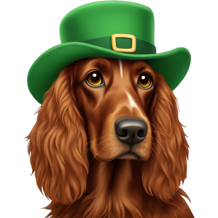Irish setter with where’s Wally hat emoji