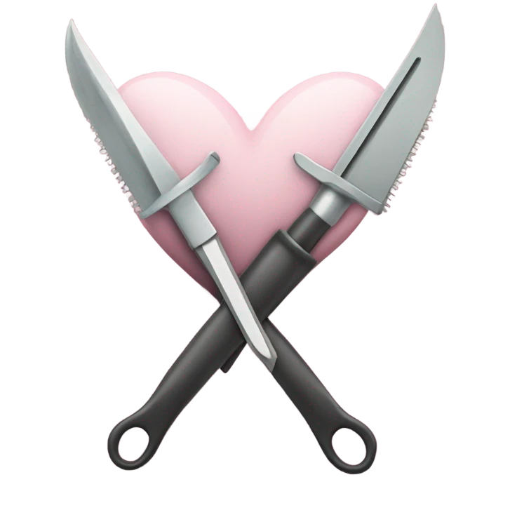 A heart with scalpels crossed behind￼ emoji