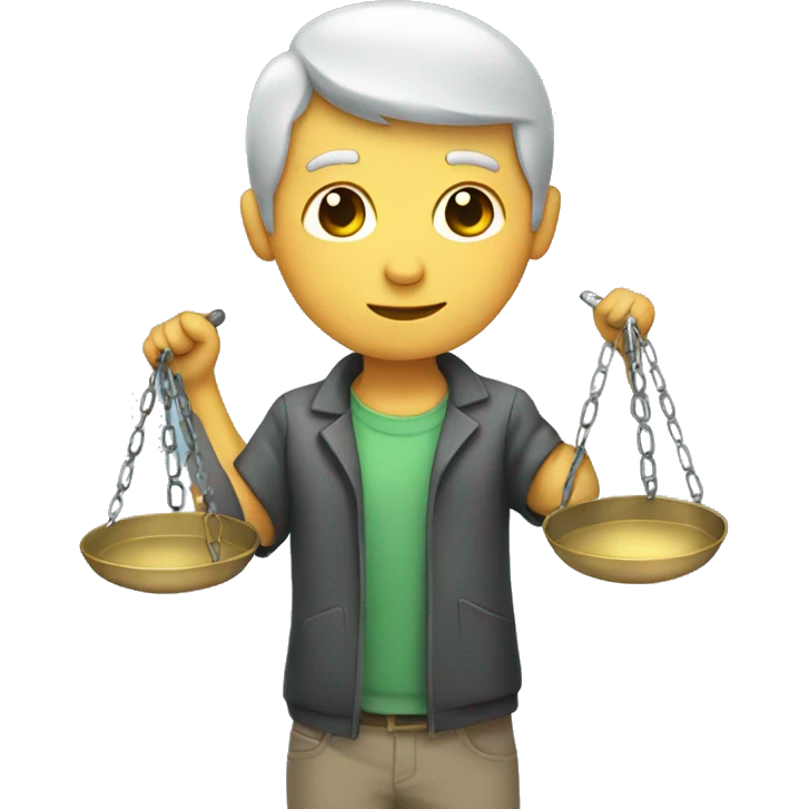 a person holding scales  emoji