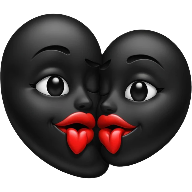 Чёрный поцелуй emoji