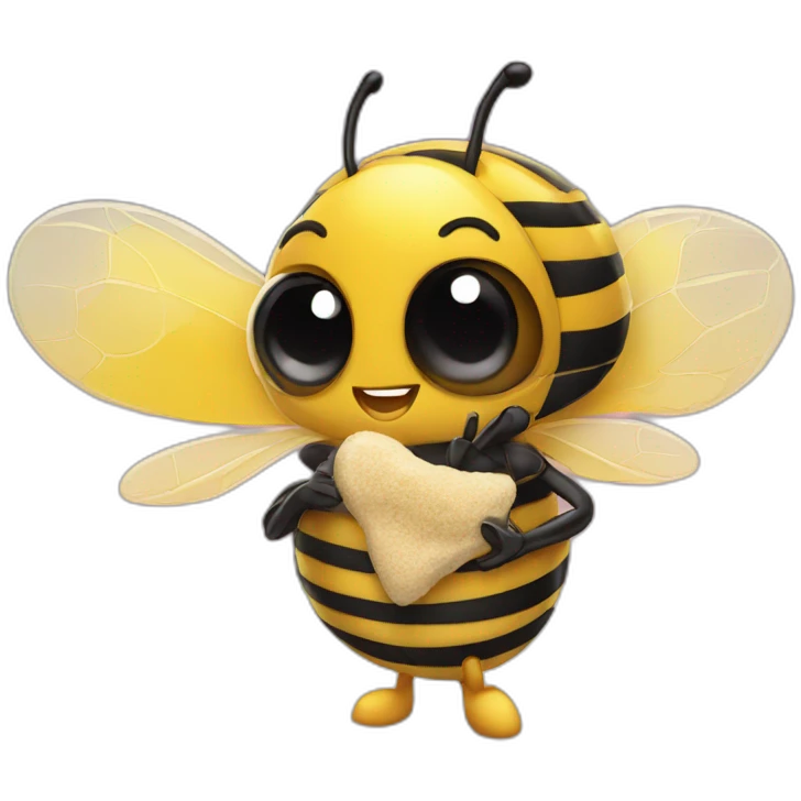 bee on the beach emoji