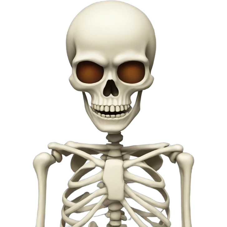 Apple skeleton mad emoji