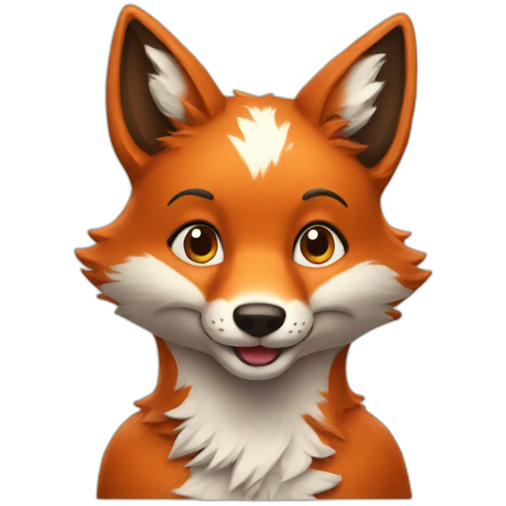 Foxy with heart emoji