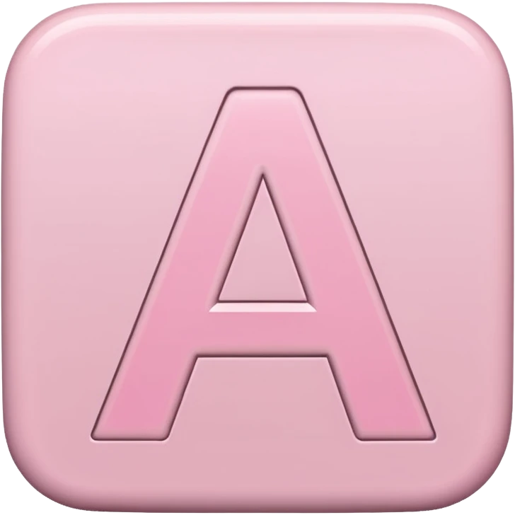 The letter A in a light pink sqaure emoji