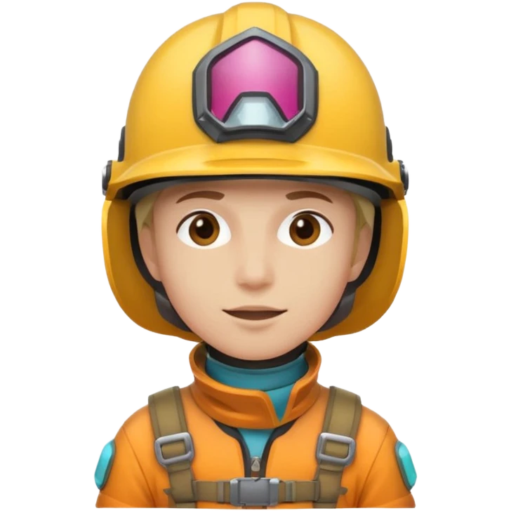 Colorful Helmeted Traveler emoji